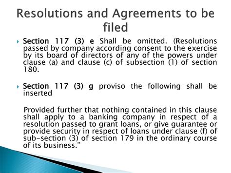 Section 117.Resolutions and agreements to be filed. .